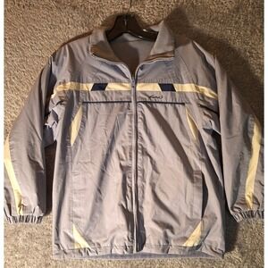 Kodiak Blue Fleece Lined Reversible Track Jacket Sz 10/12 ZipUp Sporty Athletic